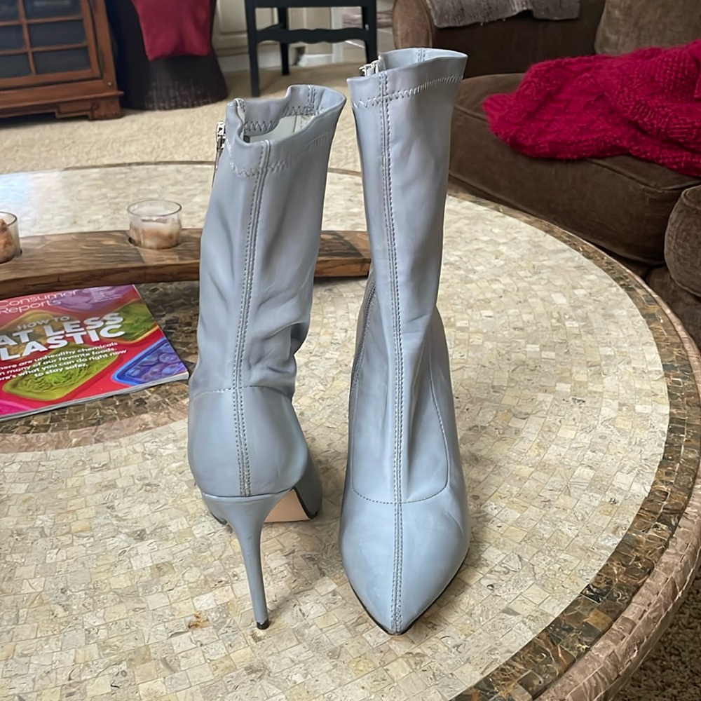 Reflective booties. 4 inch heels- size 8